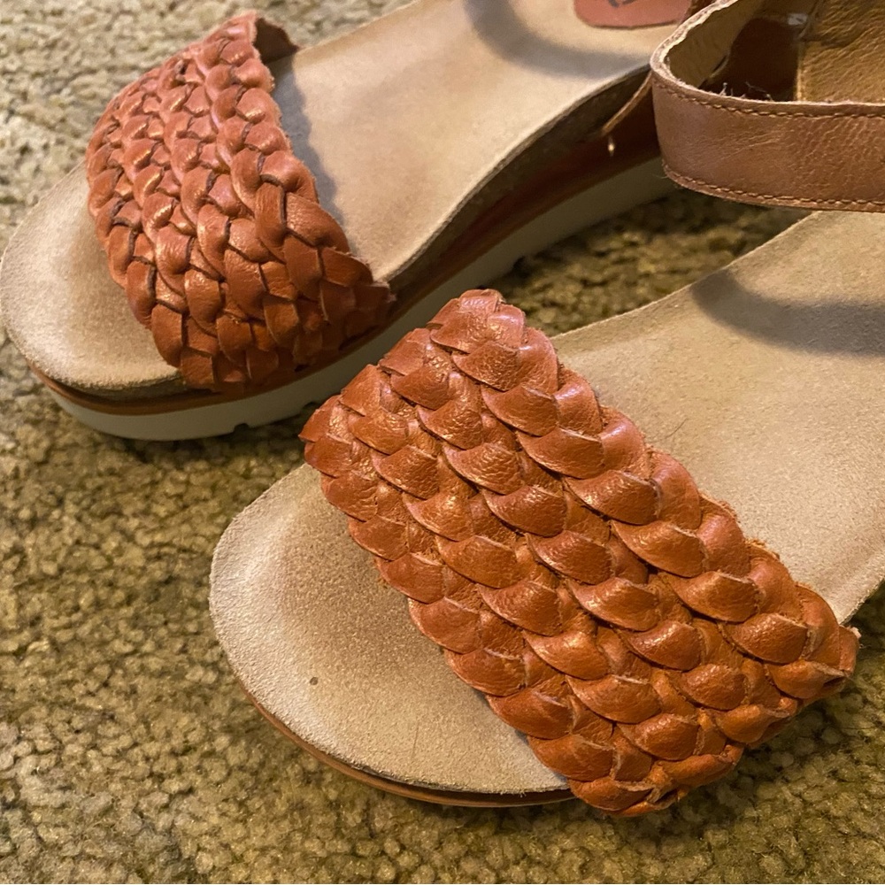 Josef Seibel Braided Leather Sandals - Tan